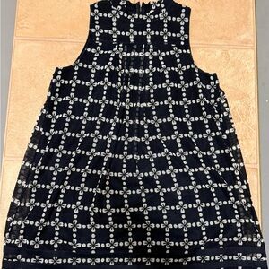 Crown & Ivy Navy and White Midi Dress